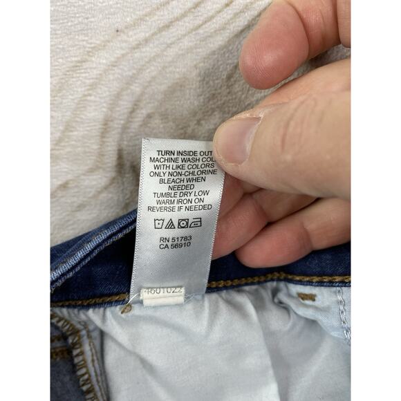 Maurices High Rise Jeans Womens 14W Dark Wash Button Fly Tapered Jegging Stretch - Picture 8 of 10